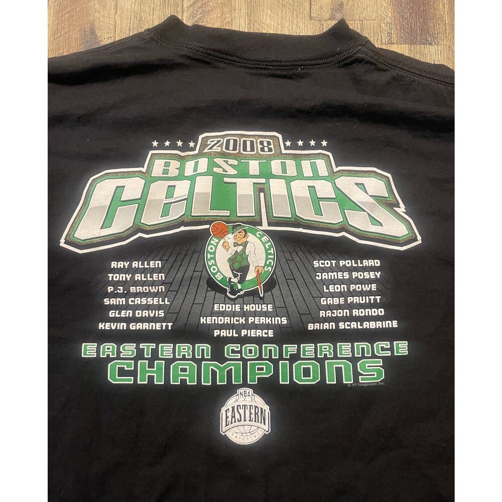 Boston Celtics 2008 NBA Eastern Conference Finals Champs W/ Roster T-Shirt Med